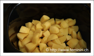 Pomme de terre en cube